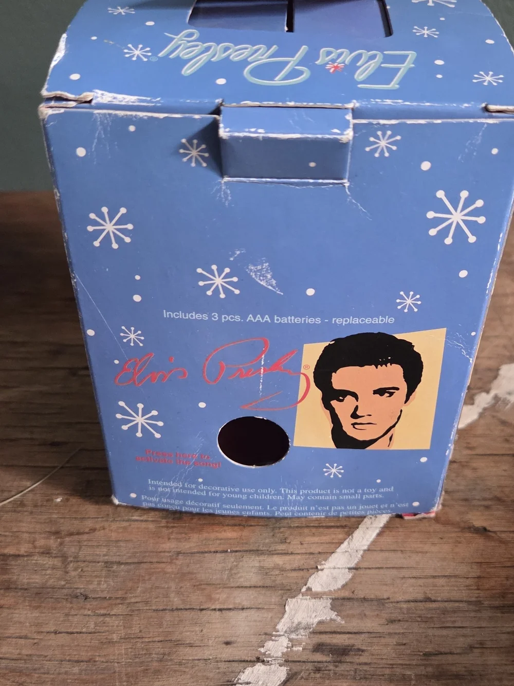 American Greetings Elvis Presley Holiday Ornament - Blue/Green/Red